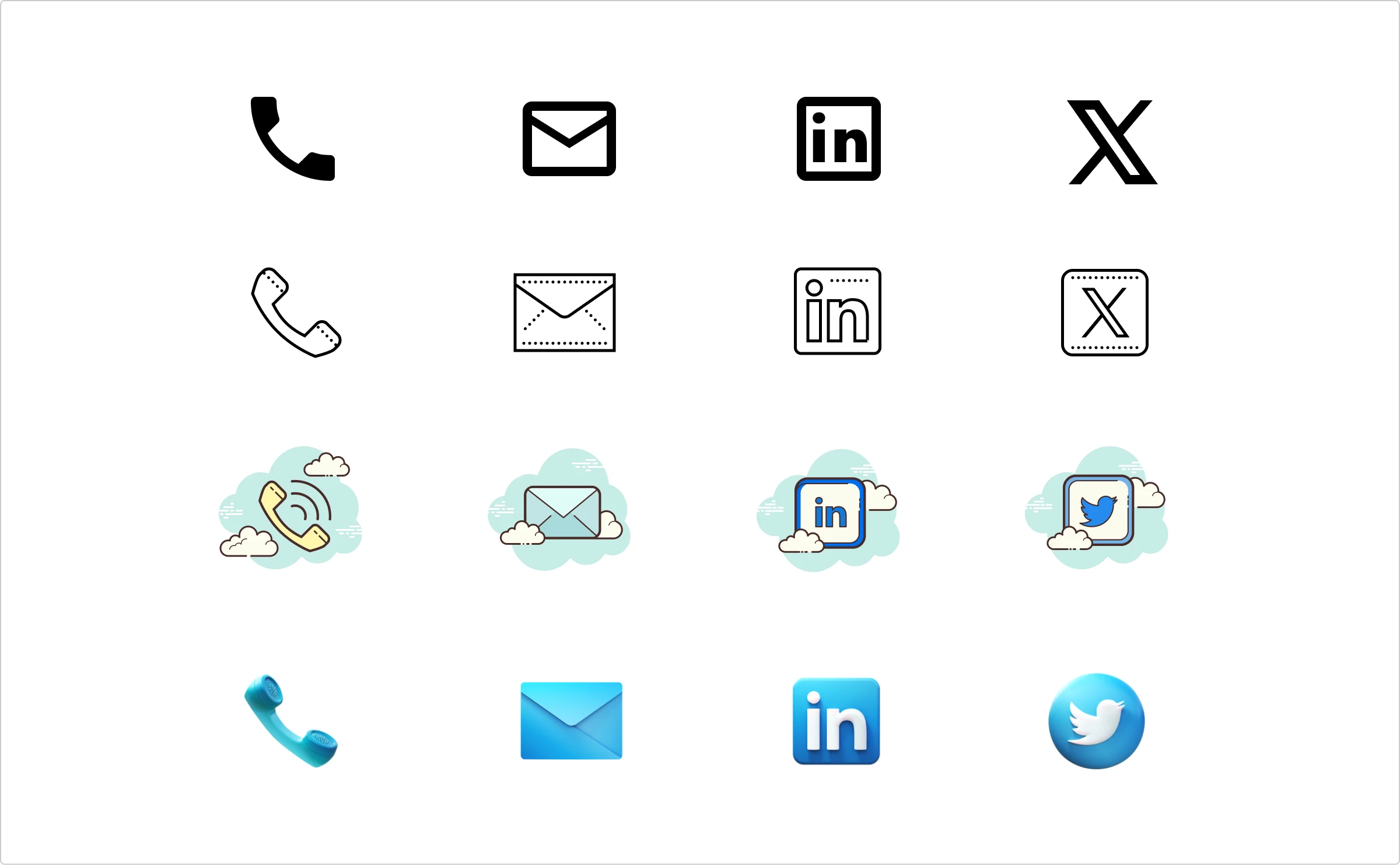 resume icons