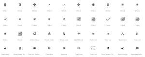 check mark icons